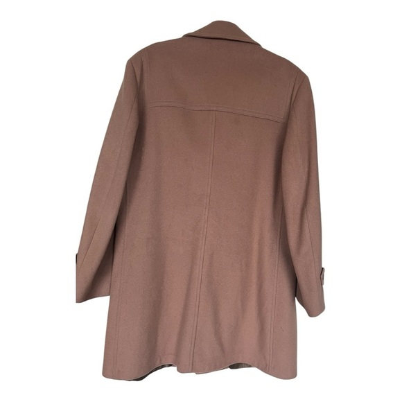 London Fog Vintage Mens Brown Wool Single Breasted Coat Size 44 - Picture 4 of 14